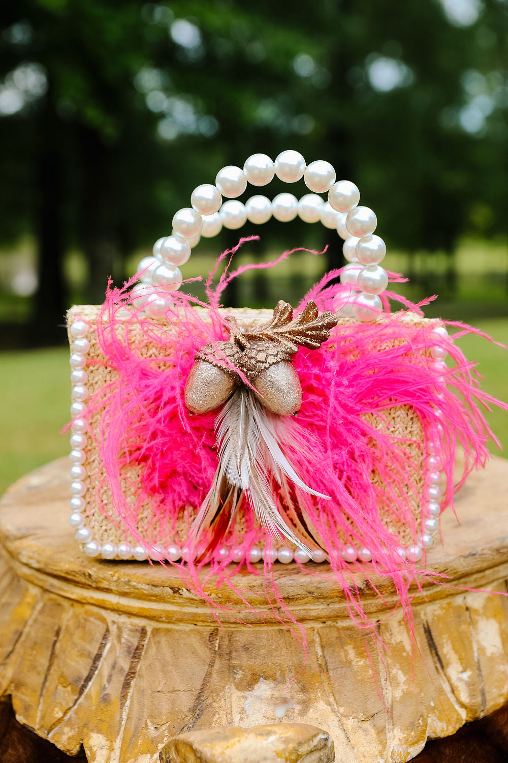 GOLDEN ACORN PEARL PURSE PURSE Judith March