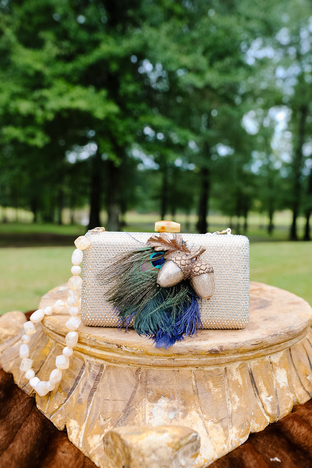 FEATHER & FLAIR RHINESTONE PURSE PURSE Judith March