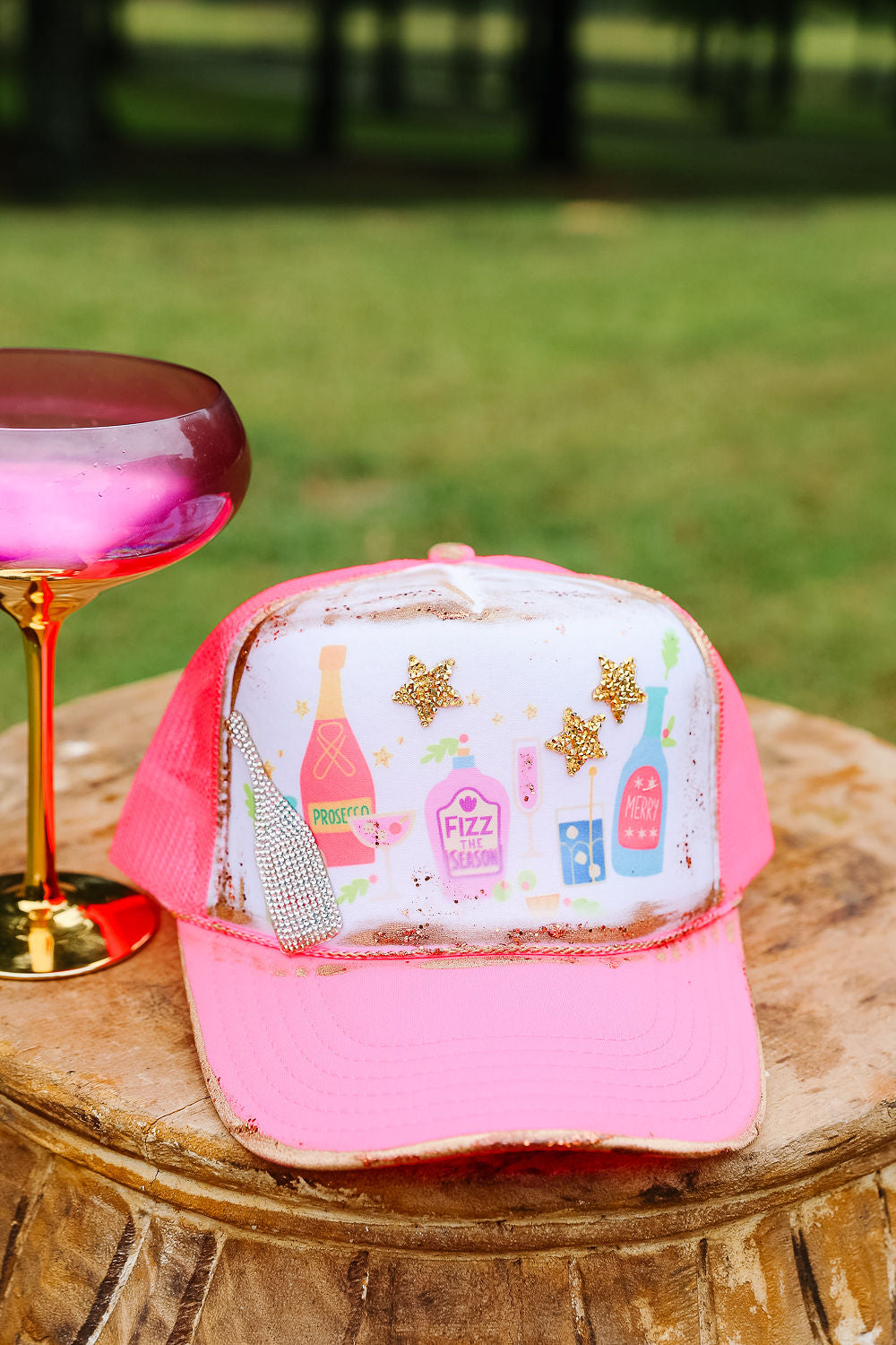 FIZZ THE SEASON PINK TRUCKER HAT TRUCKER HAT Judith March