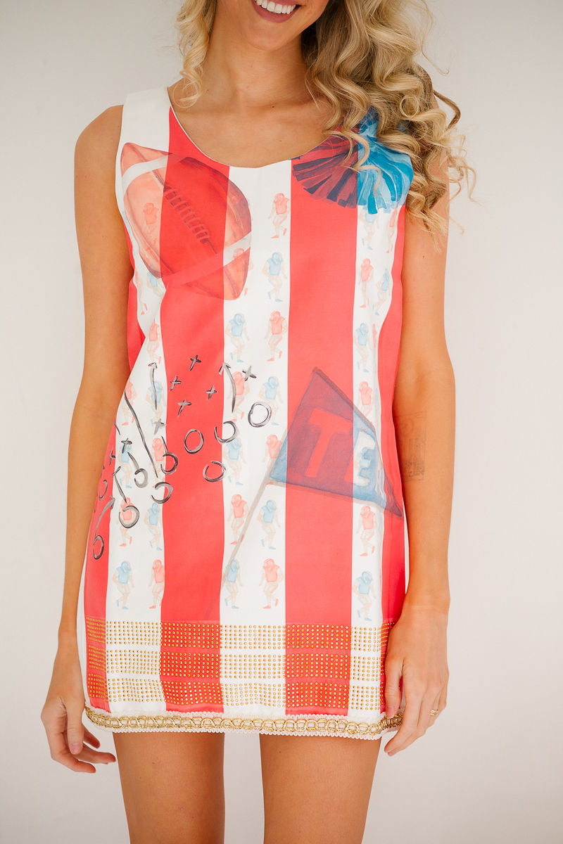 *TAILGATE CLUB STRIPED DRESS - MULTIPLE SIZES HAT Judith March
