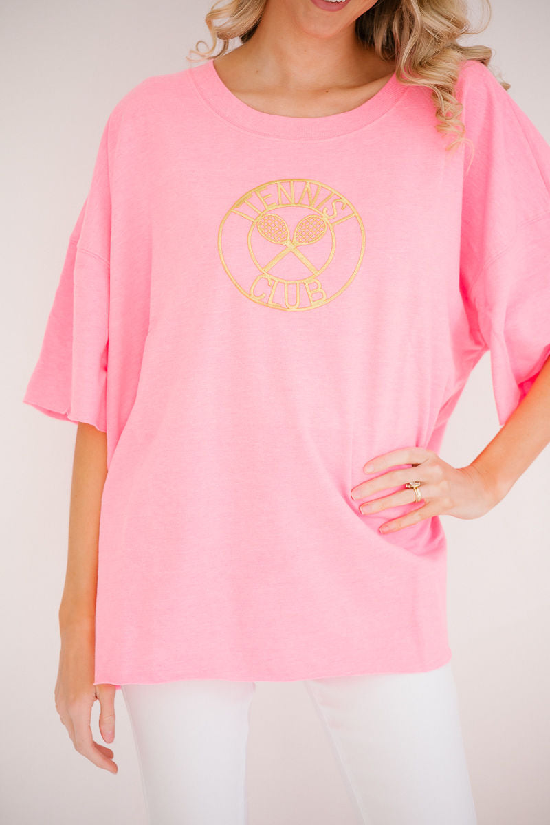 *TENNIS CLUB OVERSIZED TEE - MULTIPLE SIZES HAT Judith March