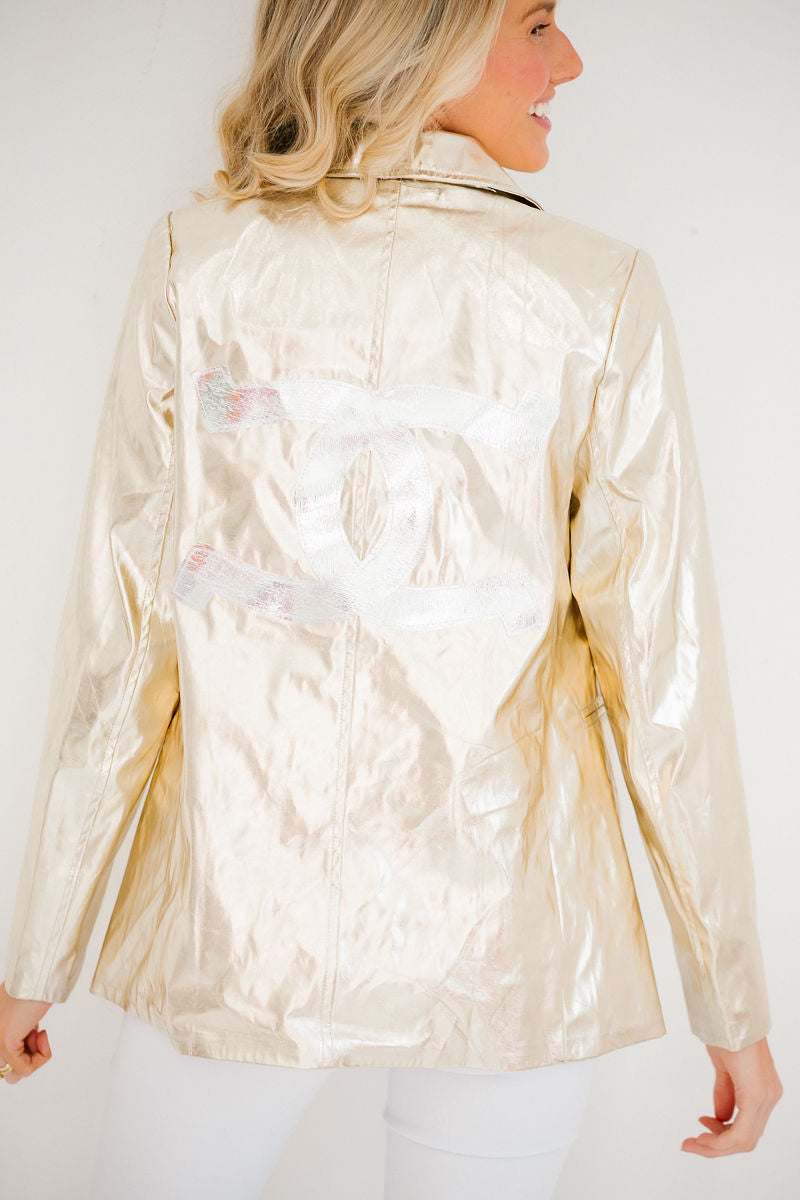 *HORSESHOES GOLD BLAZER - SMALL HAT Judith March