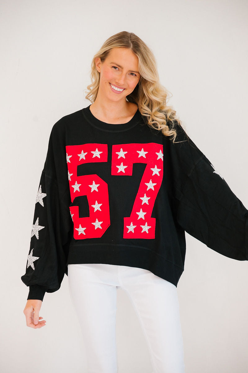 *RED #57 BLACK PULLOVER - XLARGE HAT Judith March