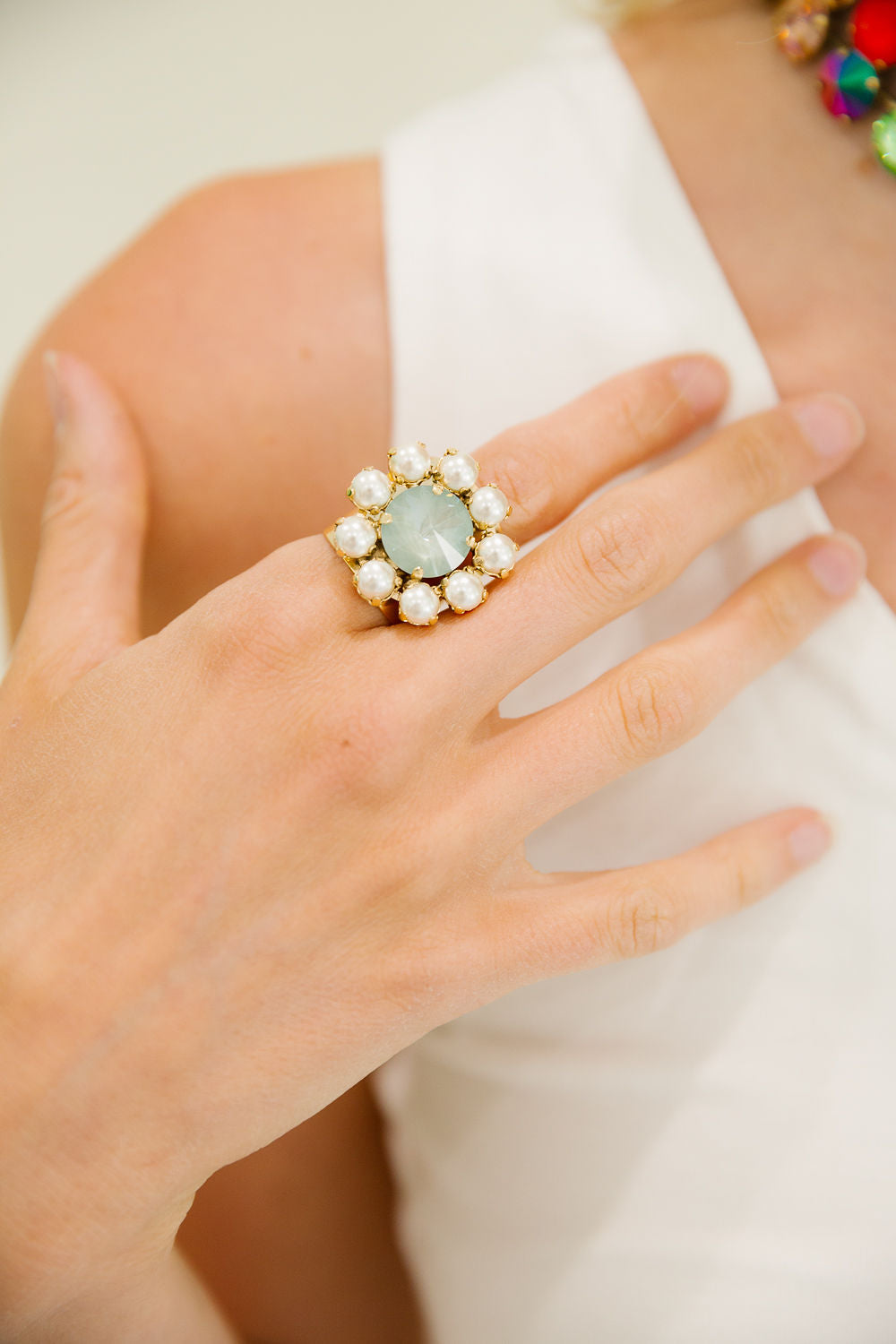 SEAFOAM PEARL RING - MADE BY TOVA RING Judith March