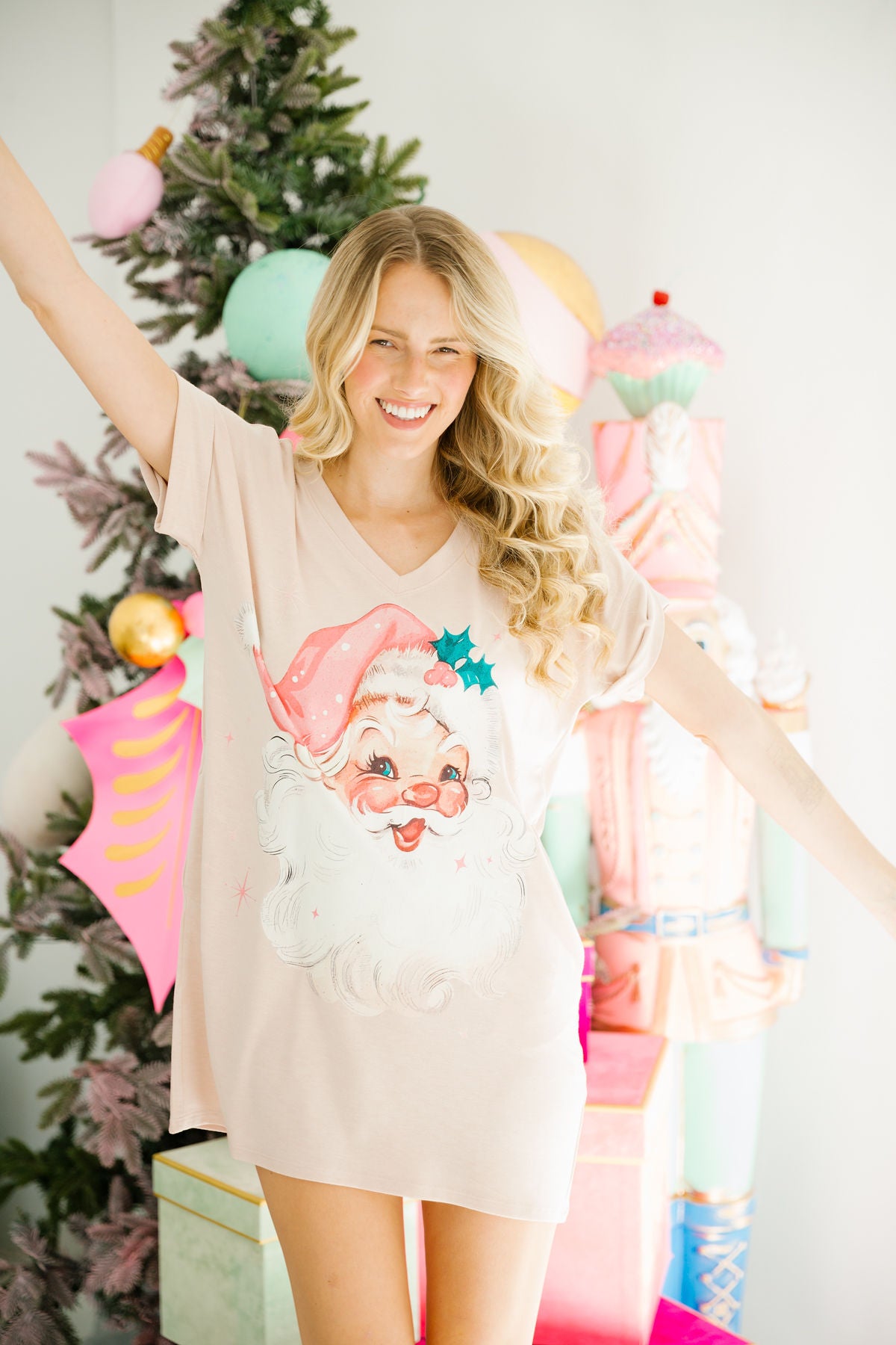 JOLLY SANTA T-SHIRT DRESS DRESS Judith March