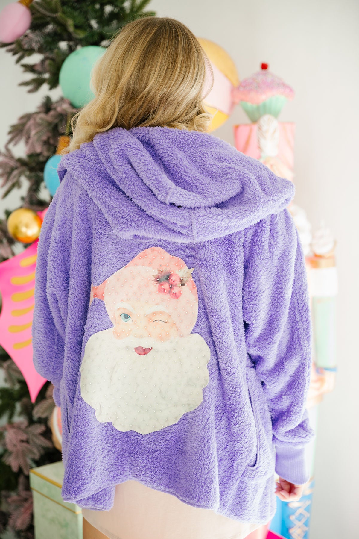 SANTA'S FAVORITE PURPLE CARDIGAN cardigan Judith March