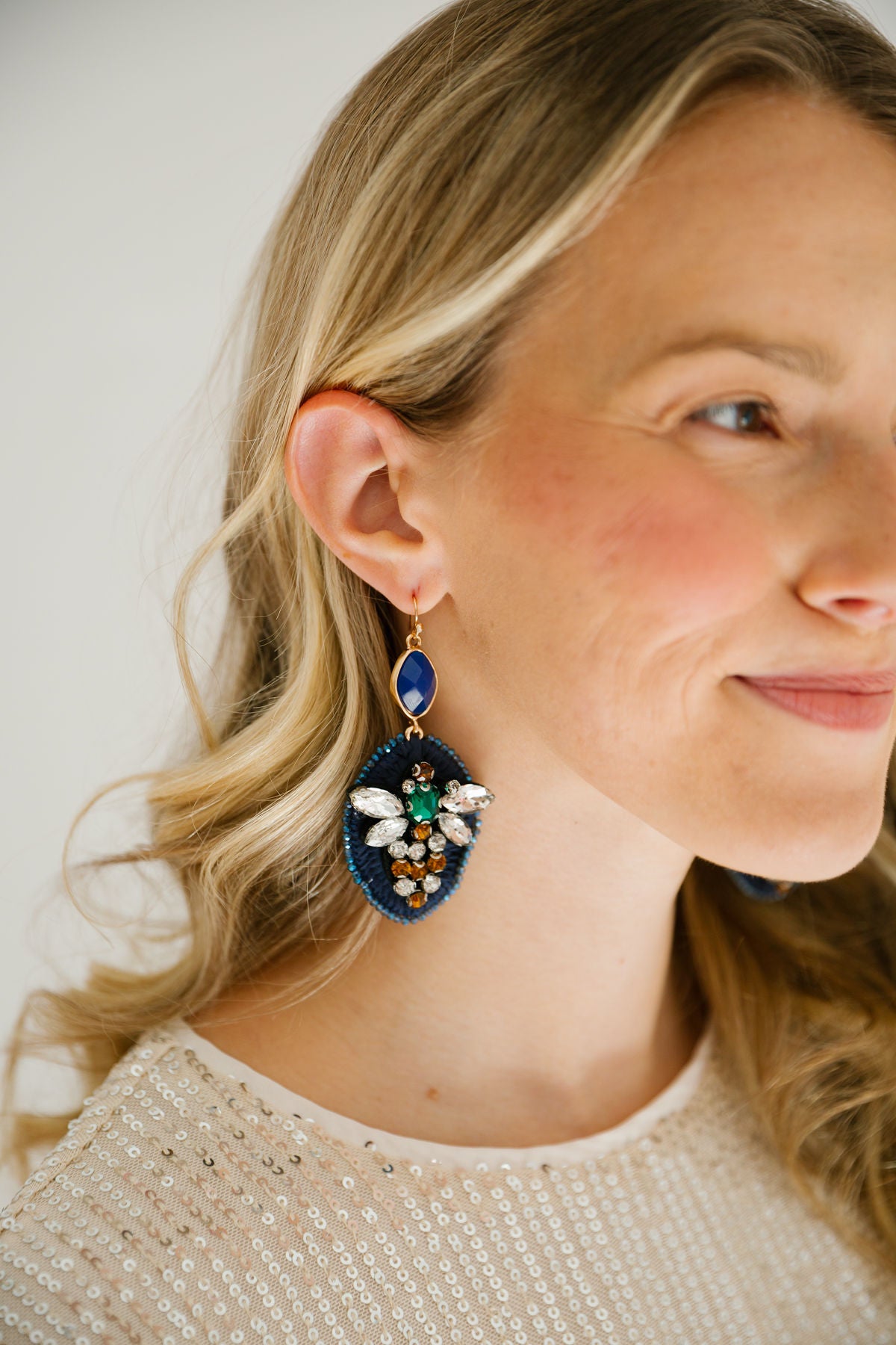 QUEEN BEE BLUE EARRINGS earrings Judith March