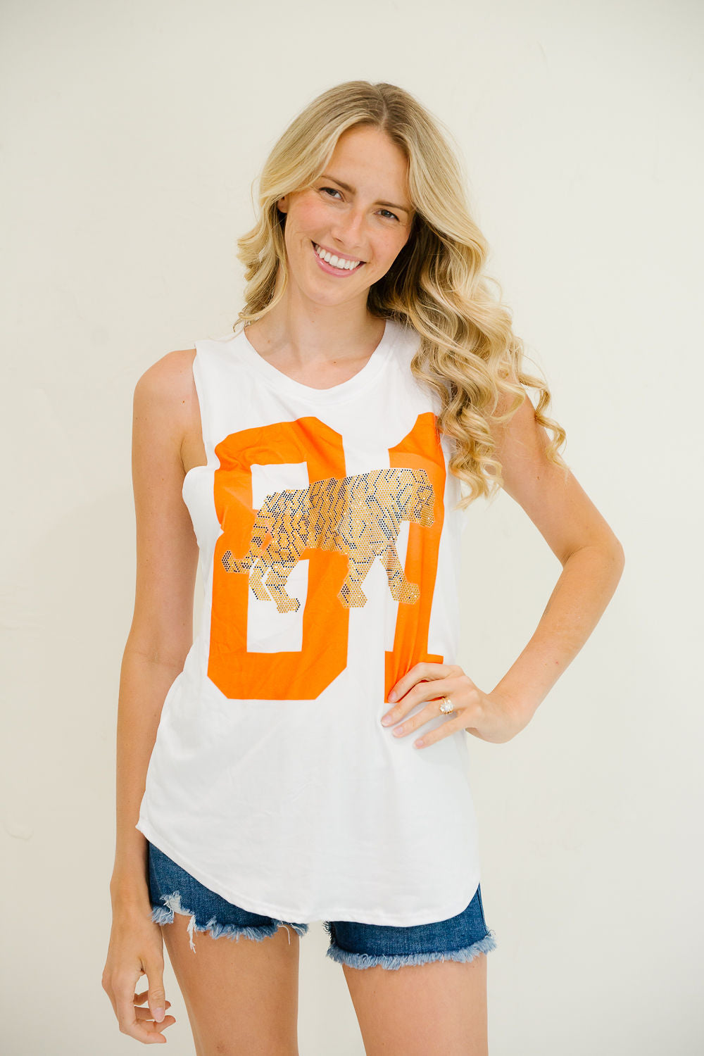 *ORANGE #81 TIGER TANK - SMALL DRESS Judith March