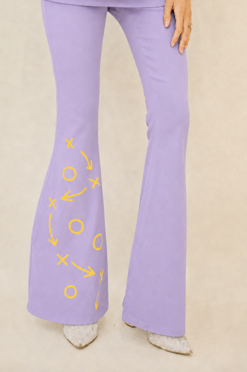 READY FOR KICKOFF PURPLE FLARES FLARES Judith March