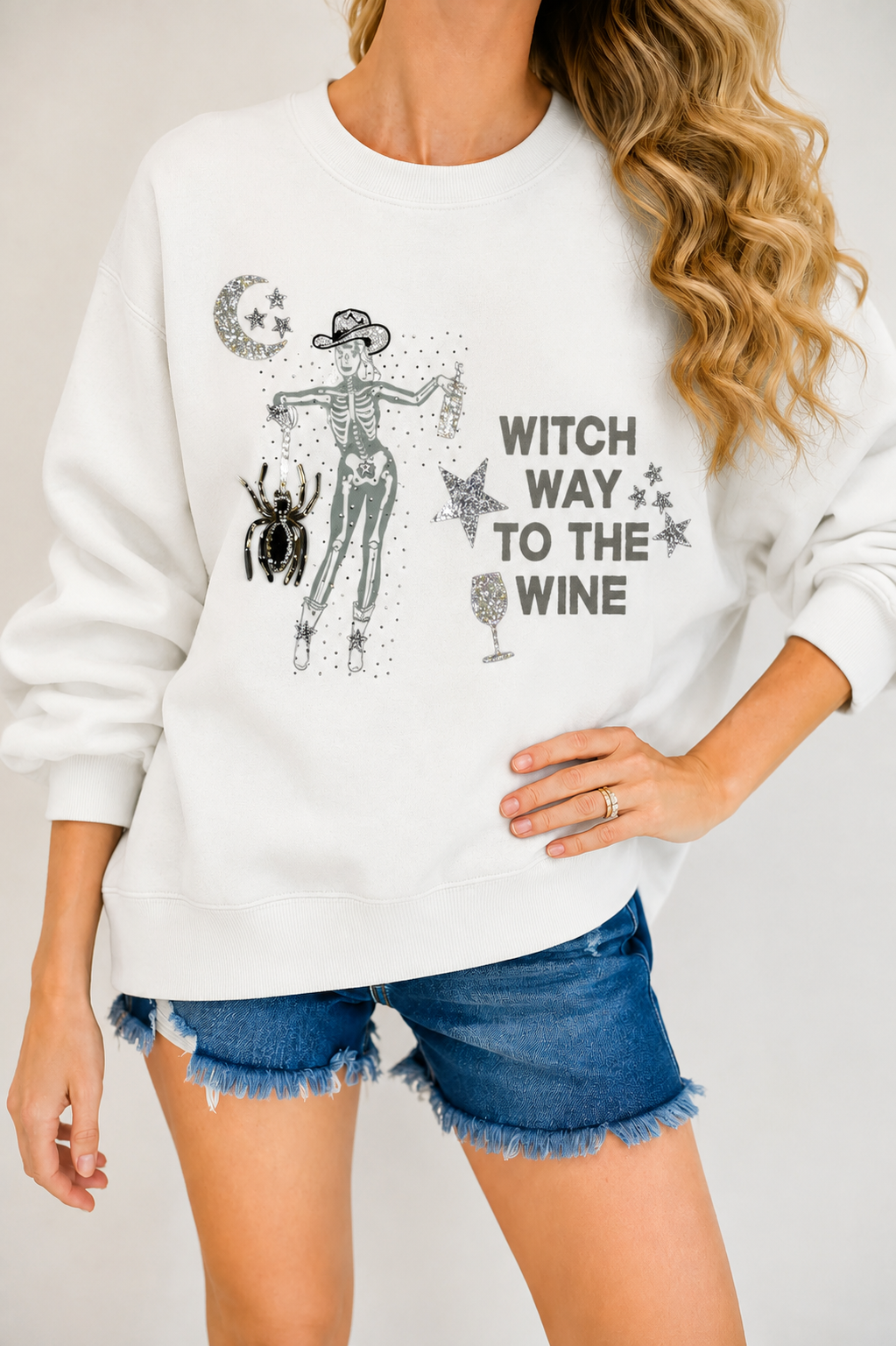 *WITCH WAY TO THE WINE PULLOVER - LARGE