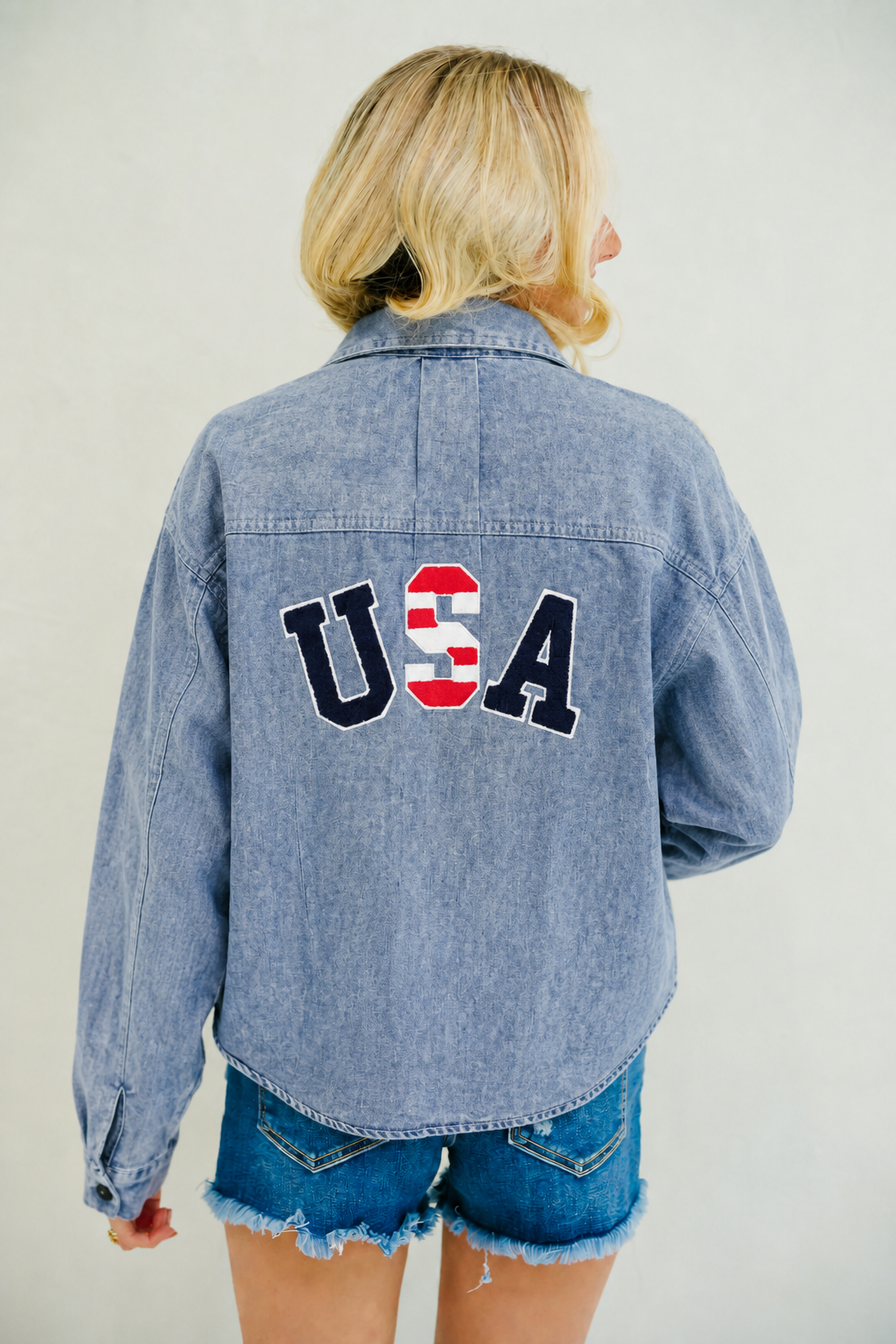 *USA DENIM BUTTON DOWN - MEDIUM
