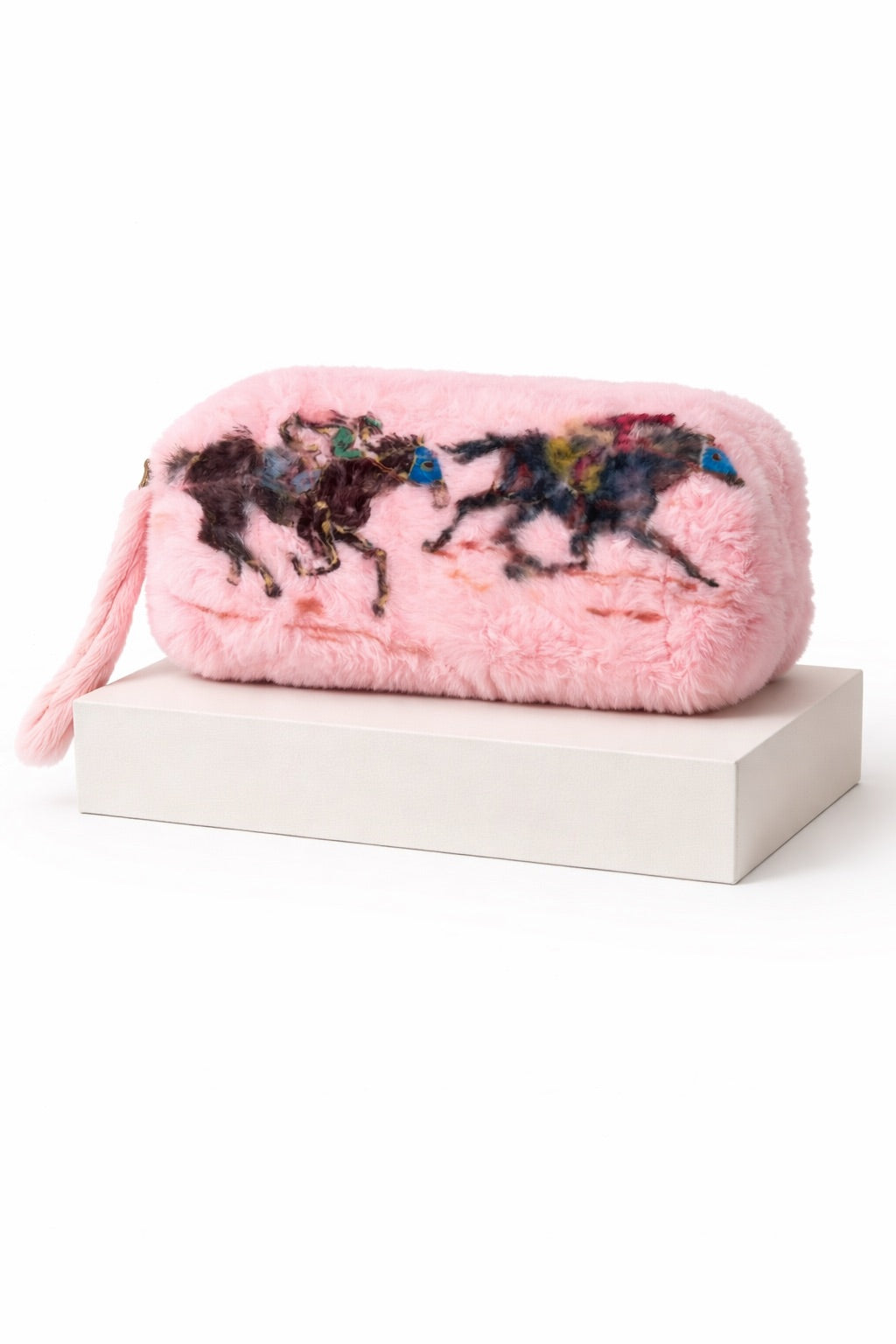 *RACE HORSE DUO PINK FUZZY BAG BAG Judith March