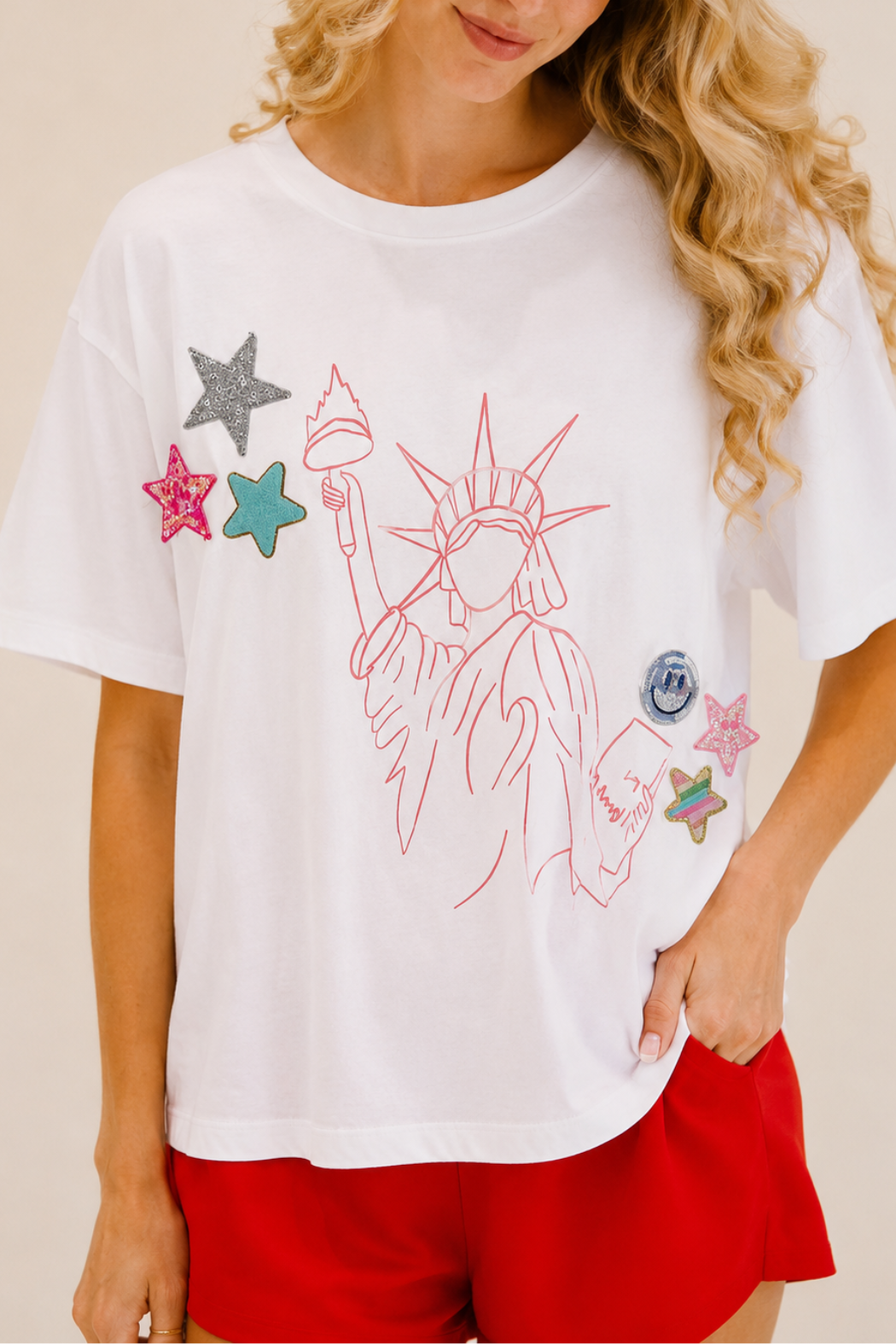 *LADY LIBERTY TEE - LARGE