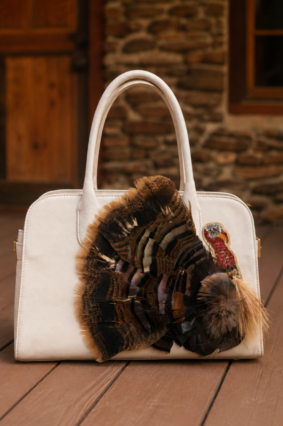 THE GRAND GOBBLER LEATHER HANDBAG (ONE OF A KIND)