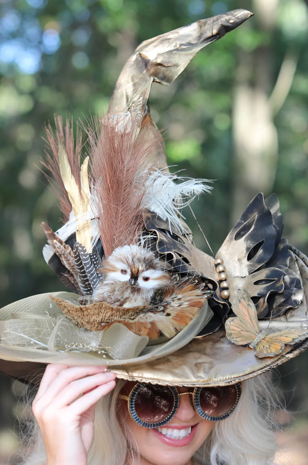 THE WOODLAND OWL WITCH HAT (ONE OF A KIND)