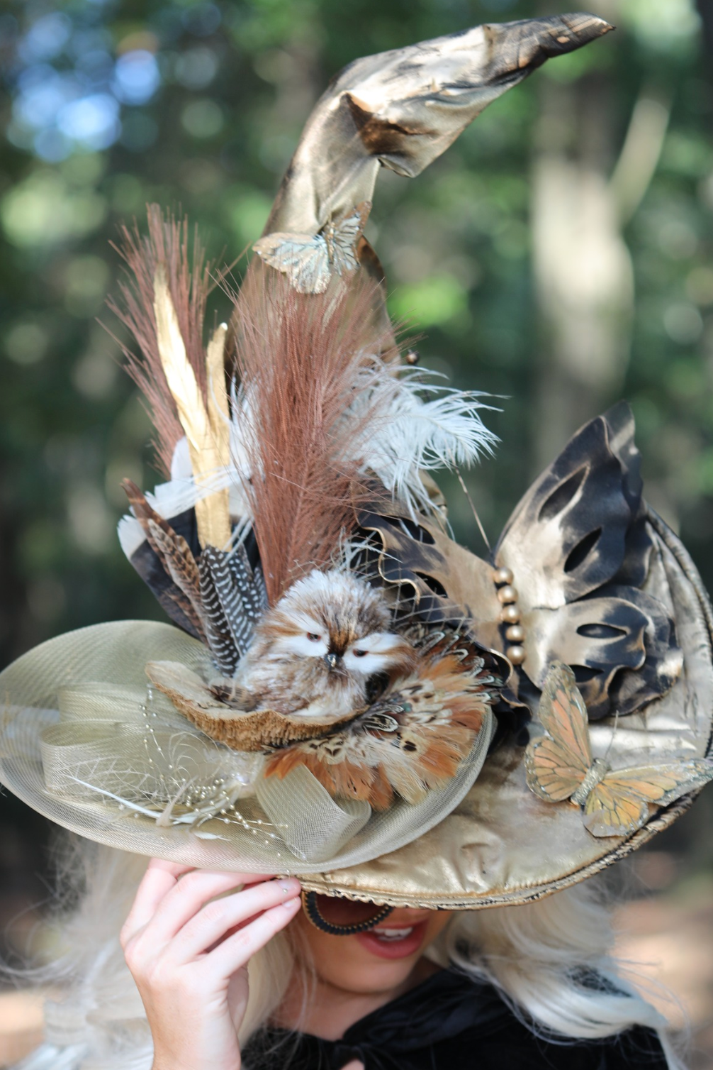 THE WOODLAND OWL WITCH HAT (ONE OF A KIND)