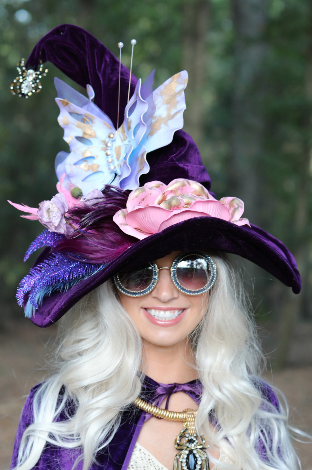 BUTTERFLY & BLOOM WITCH HAT (ONE OF A KIND)