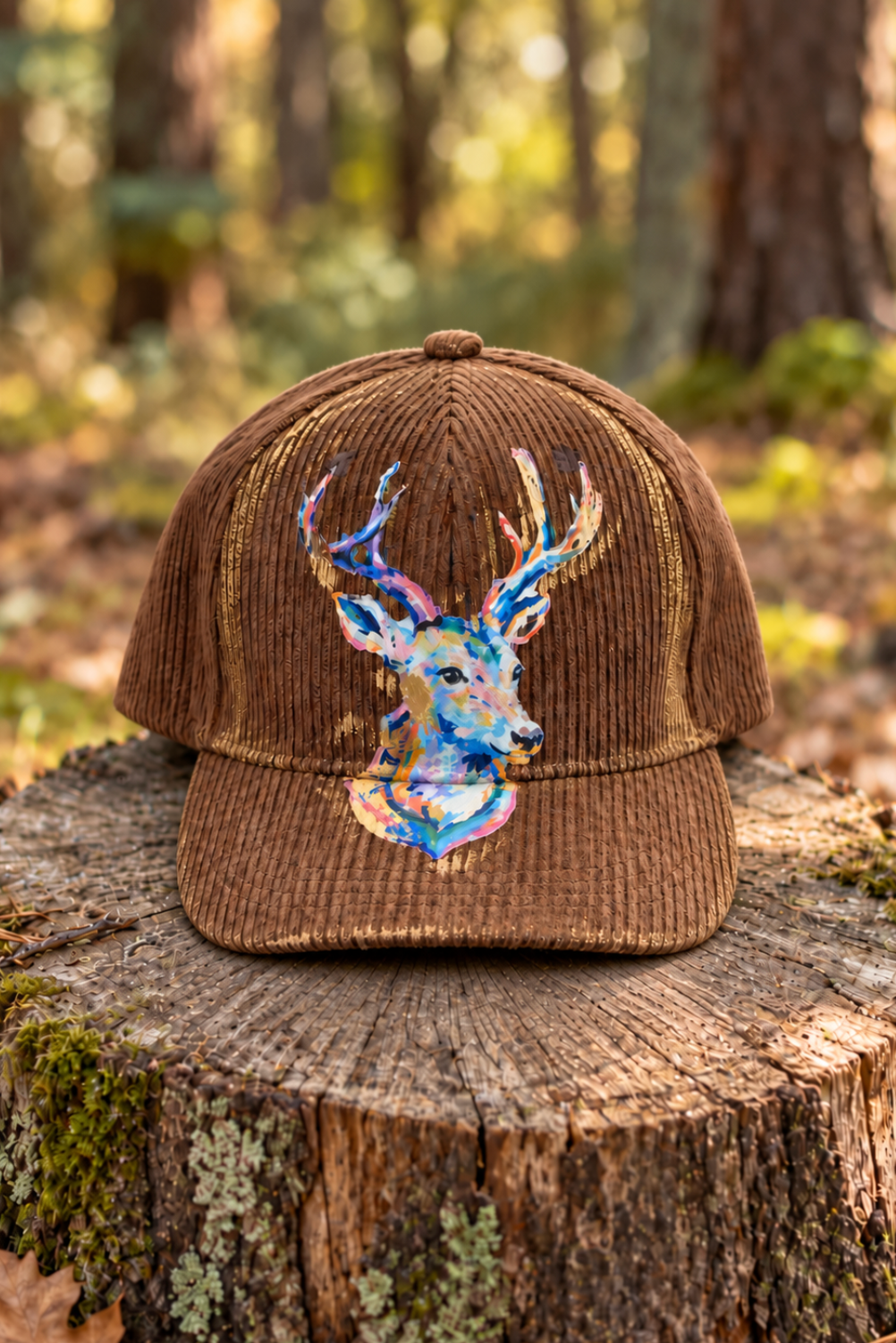BUCK FEVER BROWN CORDUROY TRUCKER HAT