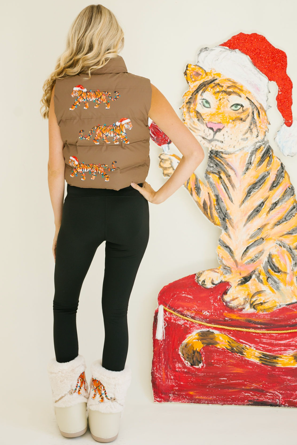 WILD ABOUT CHRISTMAS BROWN VEST VEST Judith March