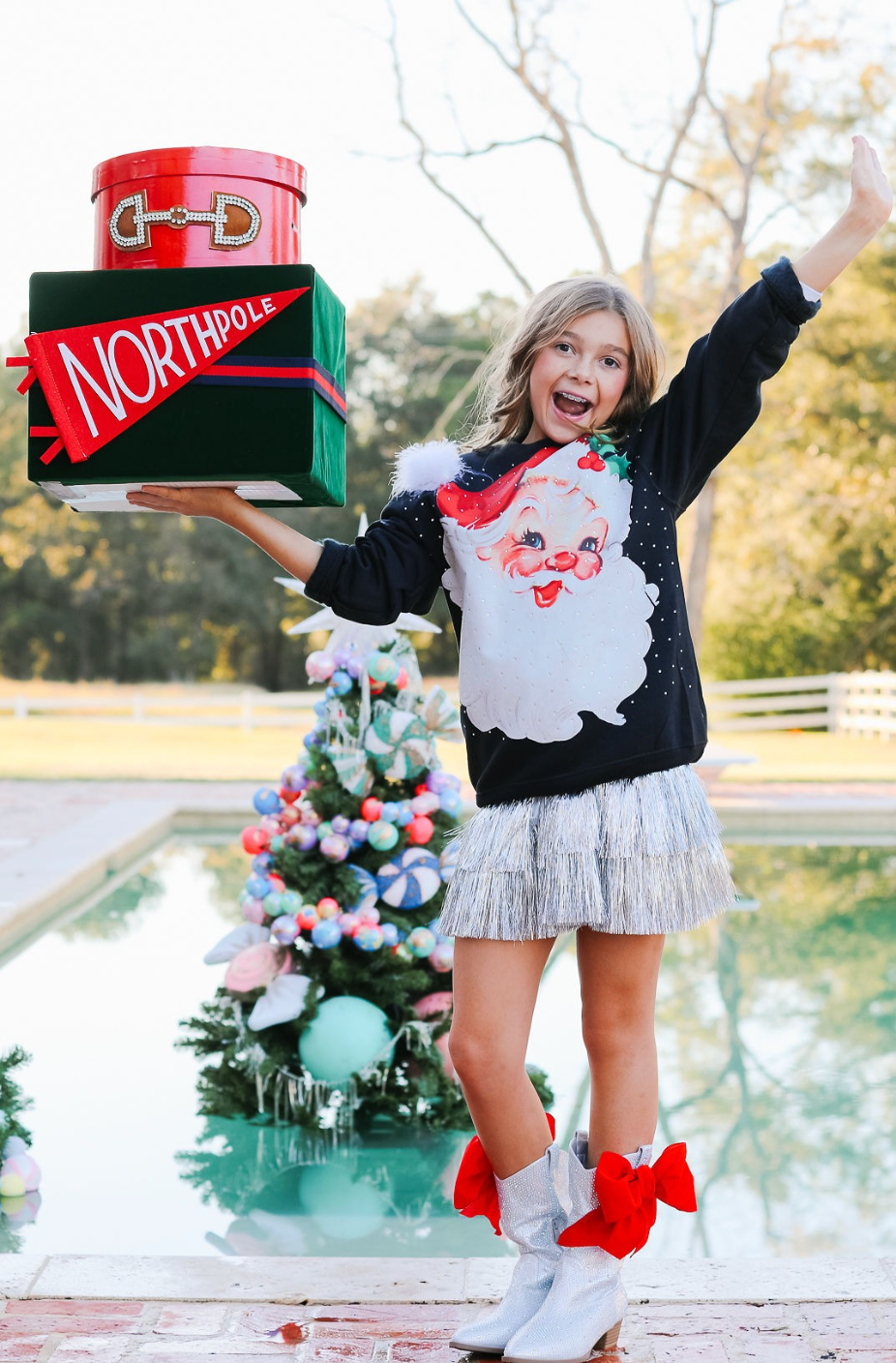 MINI KIDS JOLLY SANTA BLACK PULLOVER PULLOVER Judith March