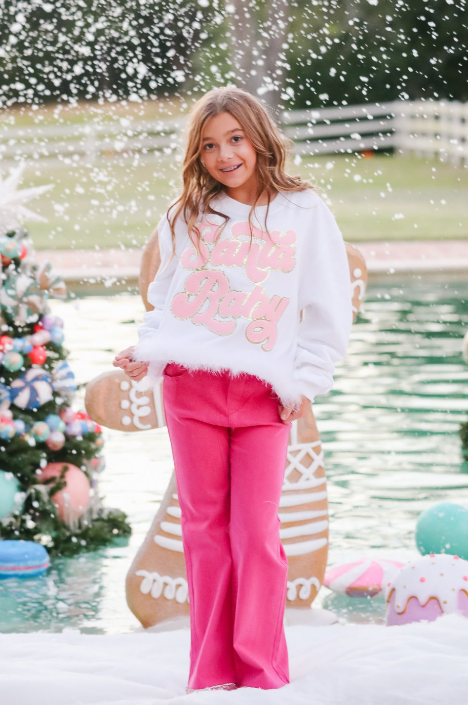MINI KIDS SANTA BABY WHITE PULLOVER PULLOVER Judith March