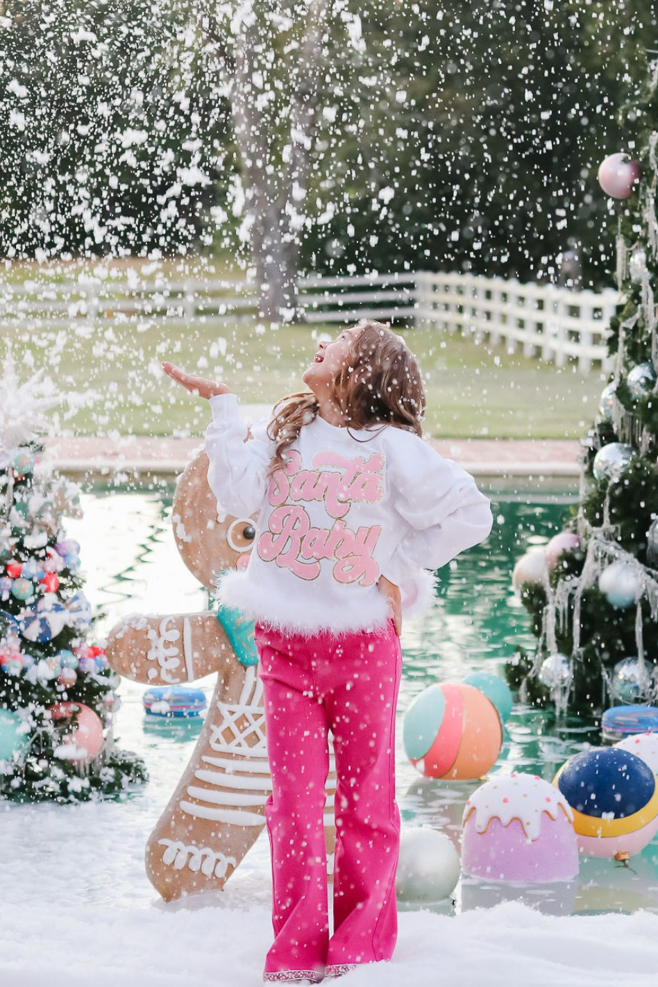 MINI KIDS SANTA BABY WHITE PULLOVER PULLOVER Judith March