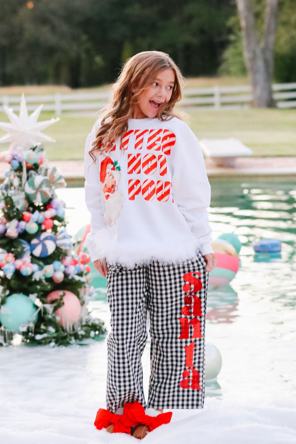 MINI KIDS BETTER NOT POUT WHITE PULLOVER