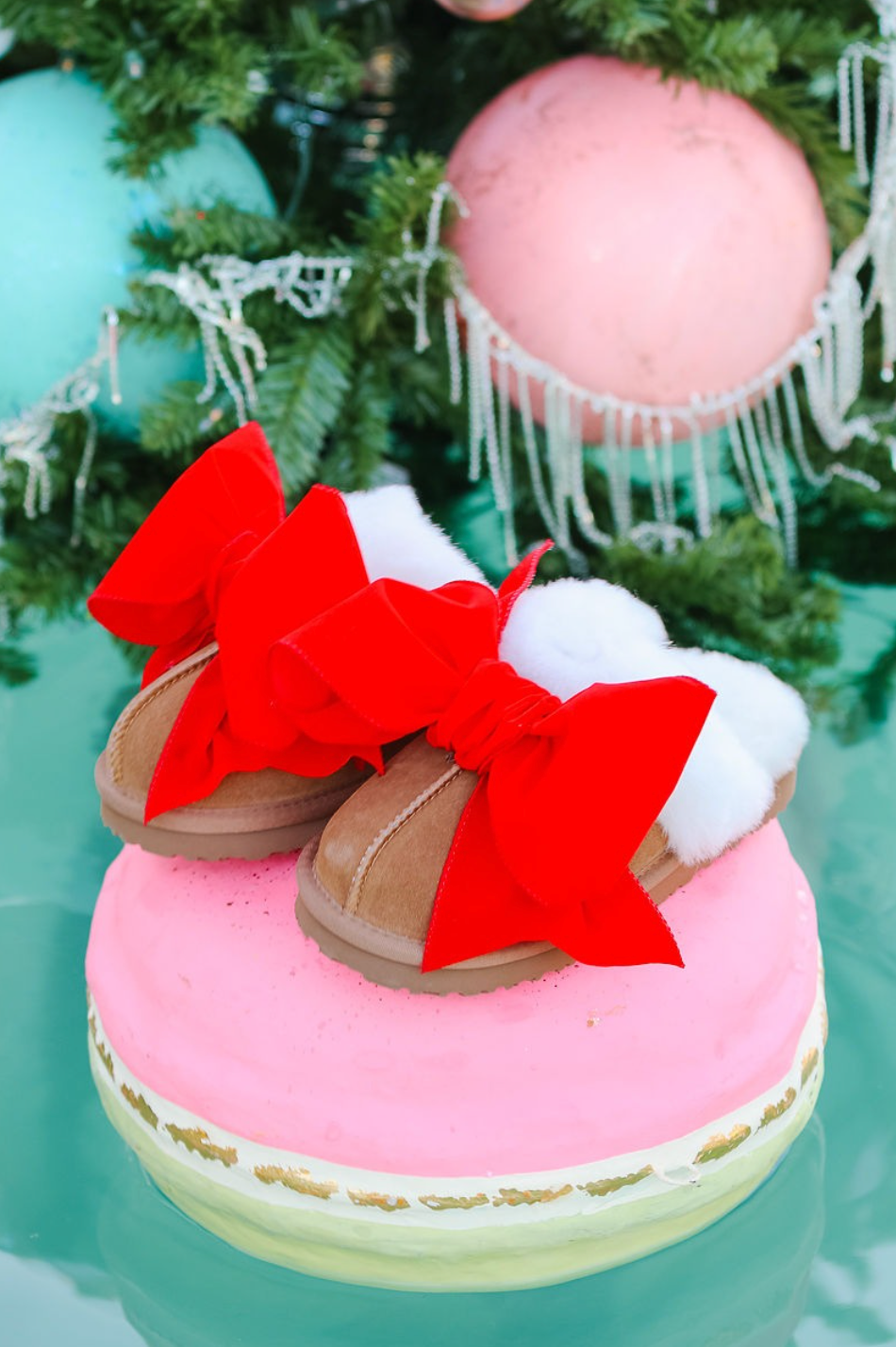 MINI KIDS RED BOW SLIPPERS bow Judith March