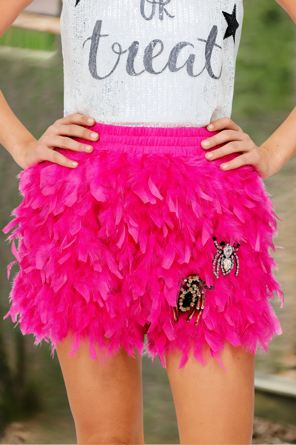 SPIDER GIRL FEATHER SKIRT SKIRT Judith March