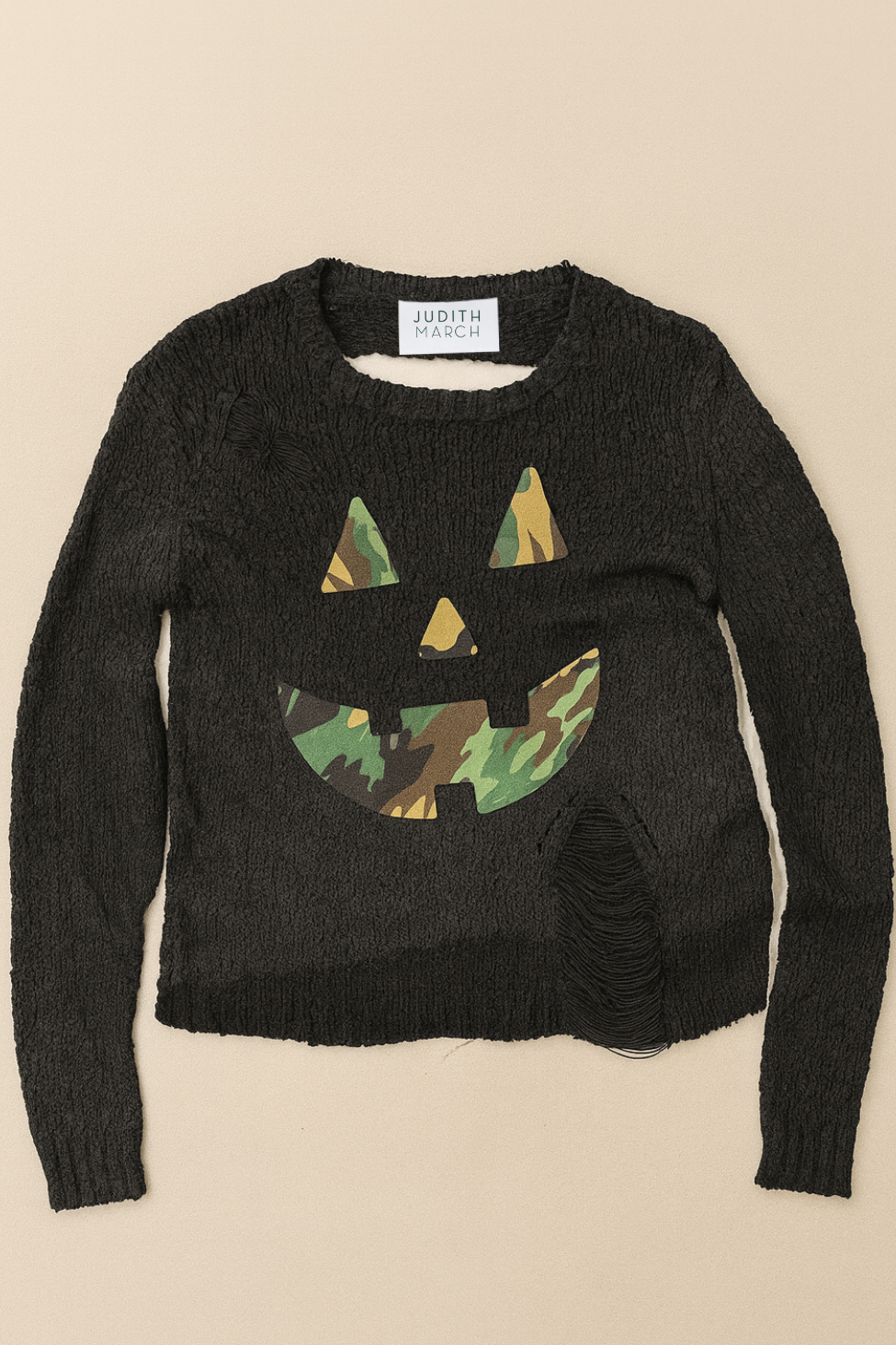 CAMO PUMPKIN SWEATER PULLOVER Judith March