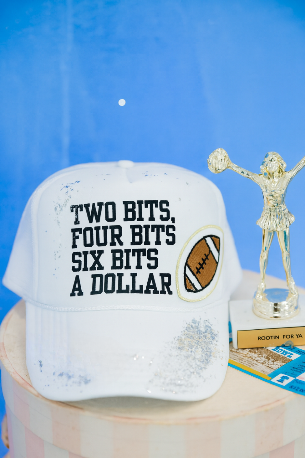 TWO BITS FOUR BITS TRUCKER HAT TRUCKER HAT Judith March