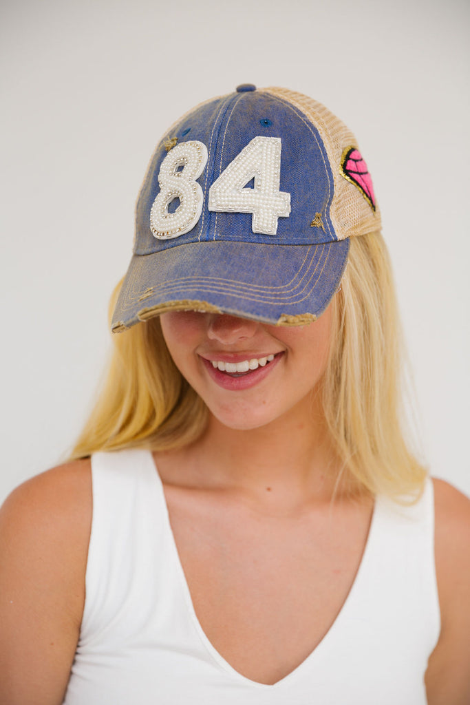 CUSTOM BEADED NUMBER PATCH HAT | Judith March