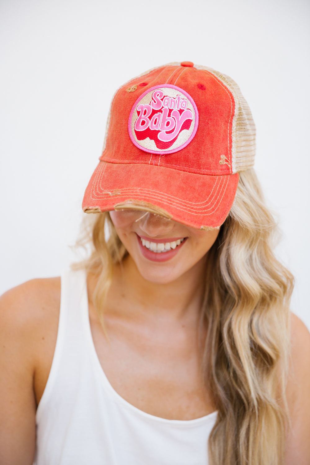 SANTA BABY ROUND PATCH HATS Judith March