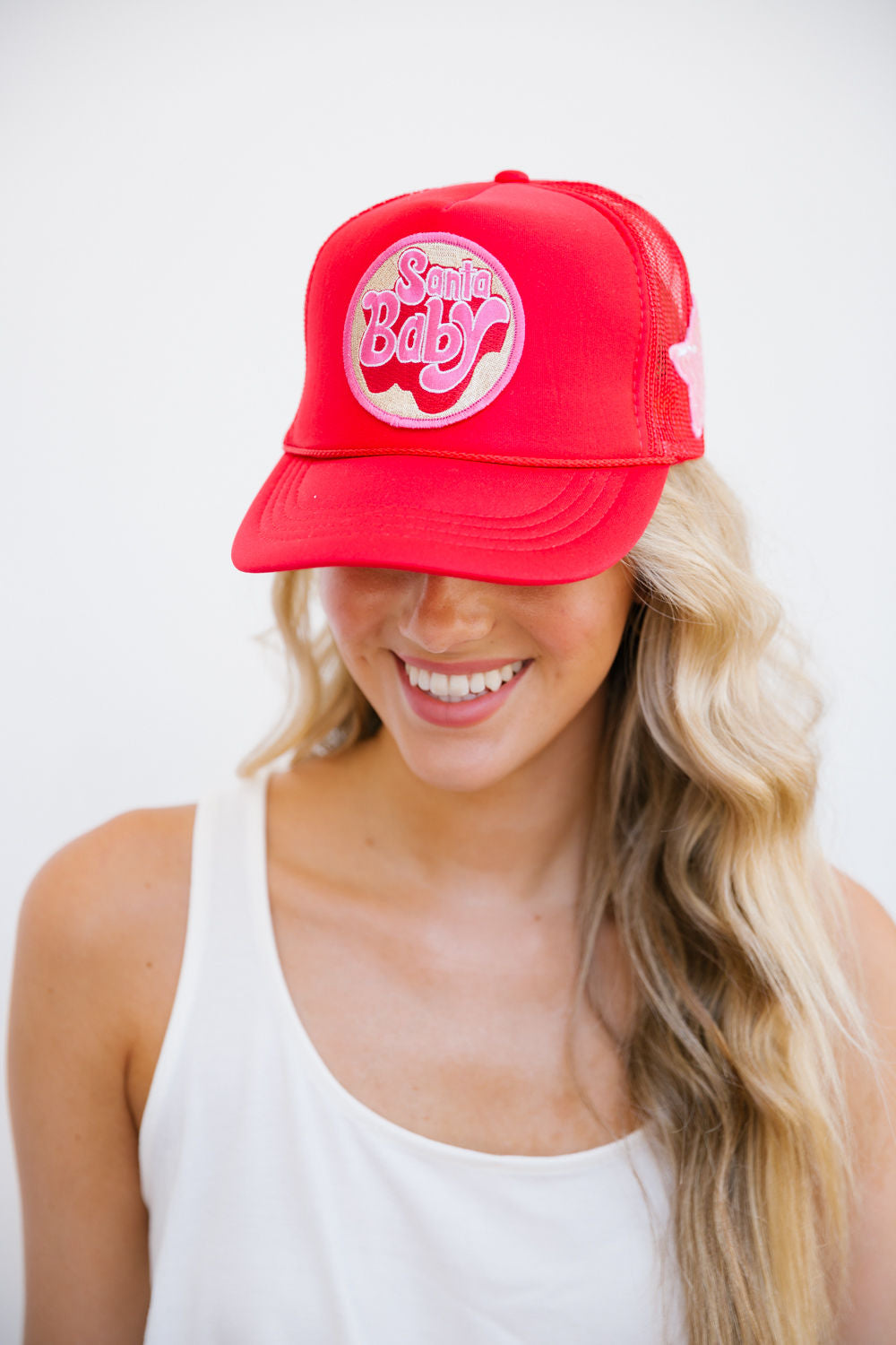 SANTA BABY ROUND PATCH HATS Judith March