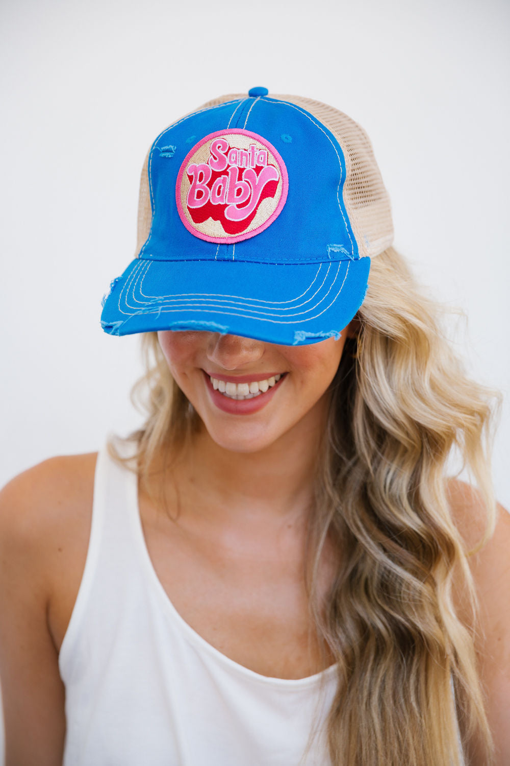 SANTA BABY ROUND PATCH HATS Judith March