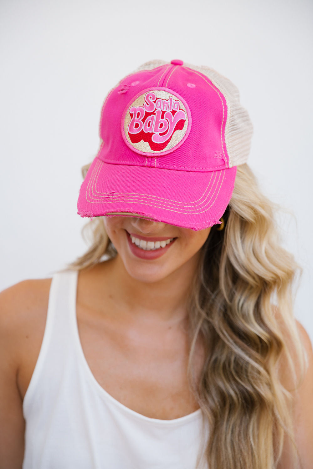 SANTA BABY ROUND PATCH HATS Judith March