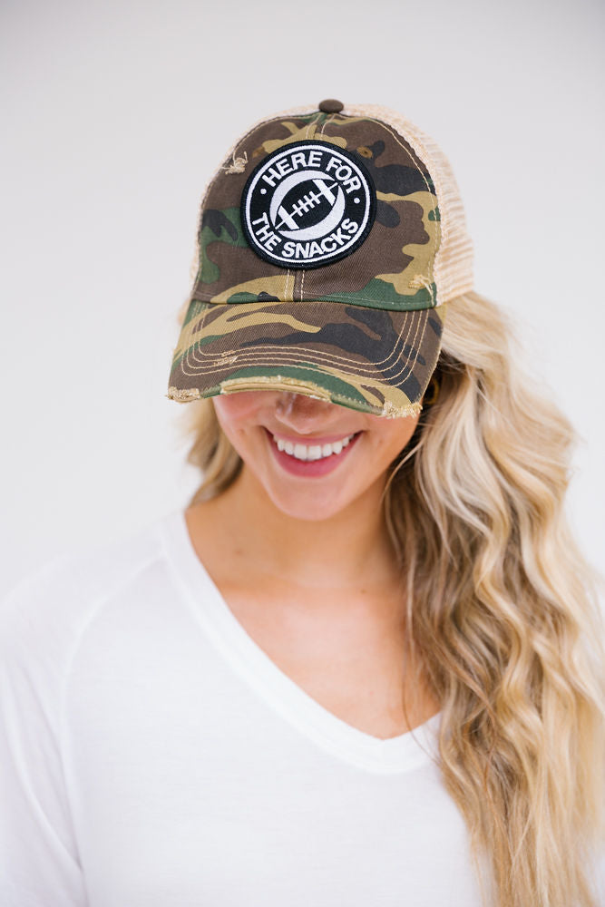 HERE FOR THE SNACKS HATS Judith March