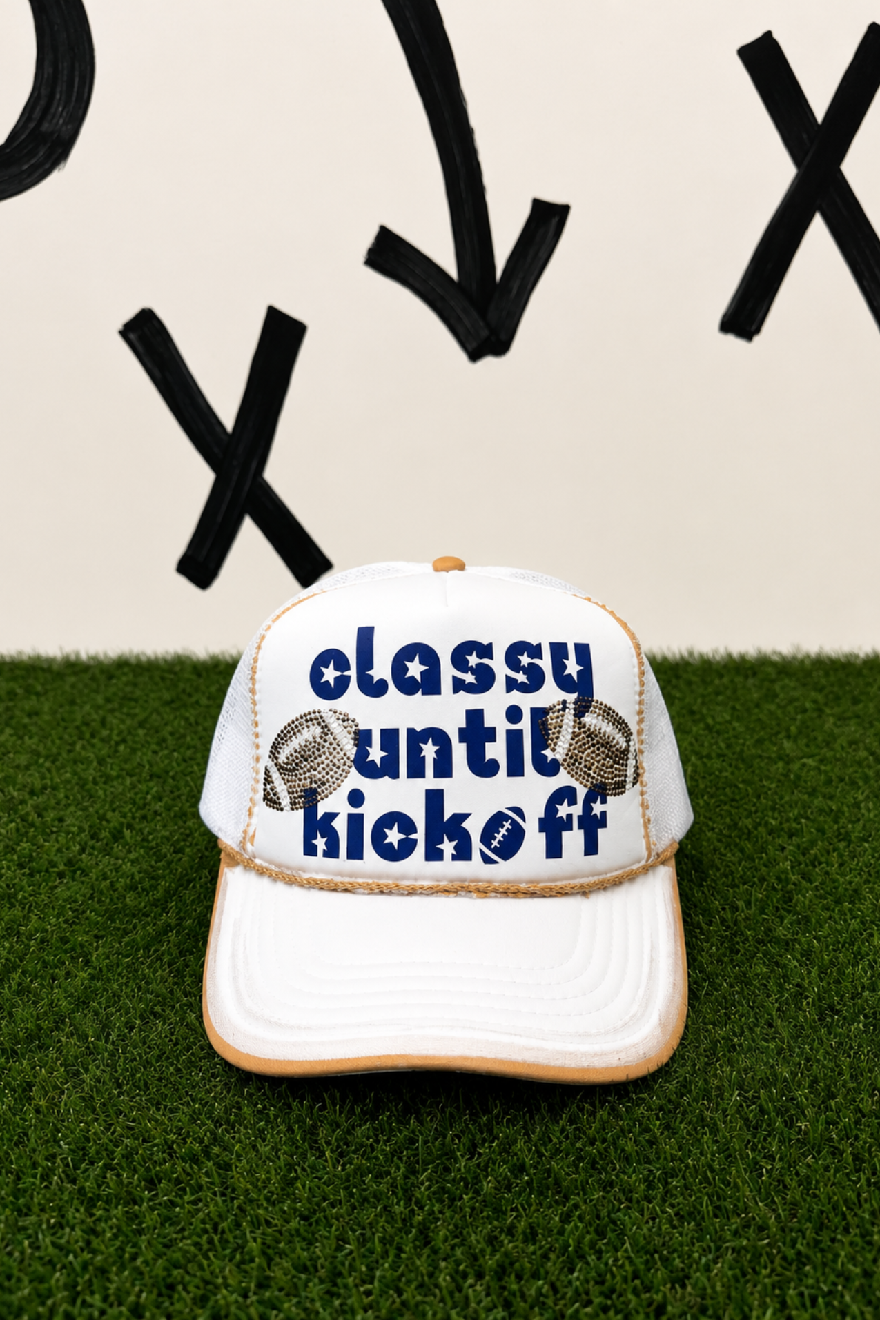 CLASSY UNTIL KICKOFF TRUCKER HATS TRUCKER HAT Judith March