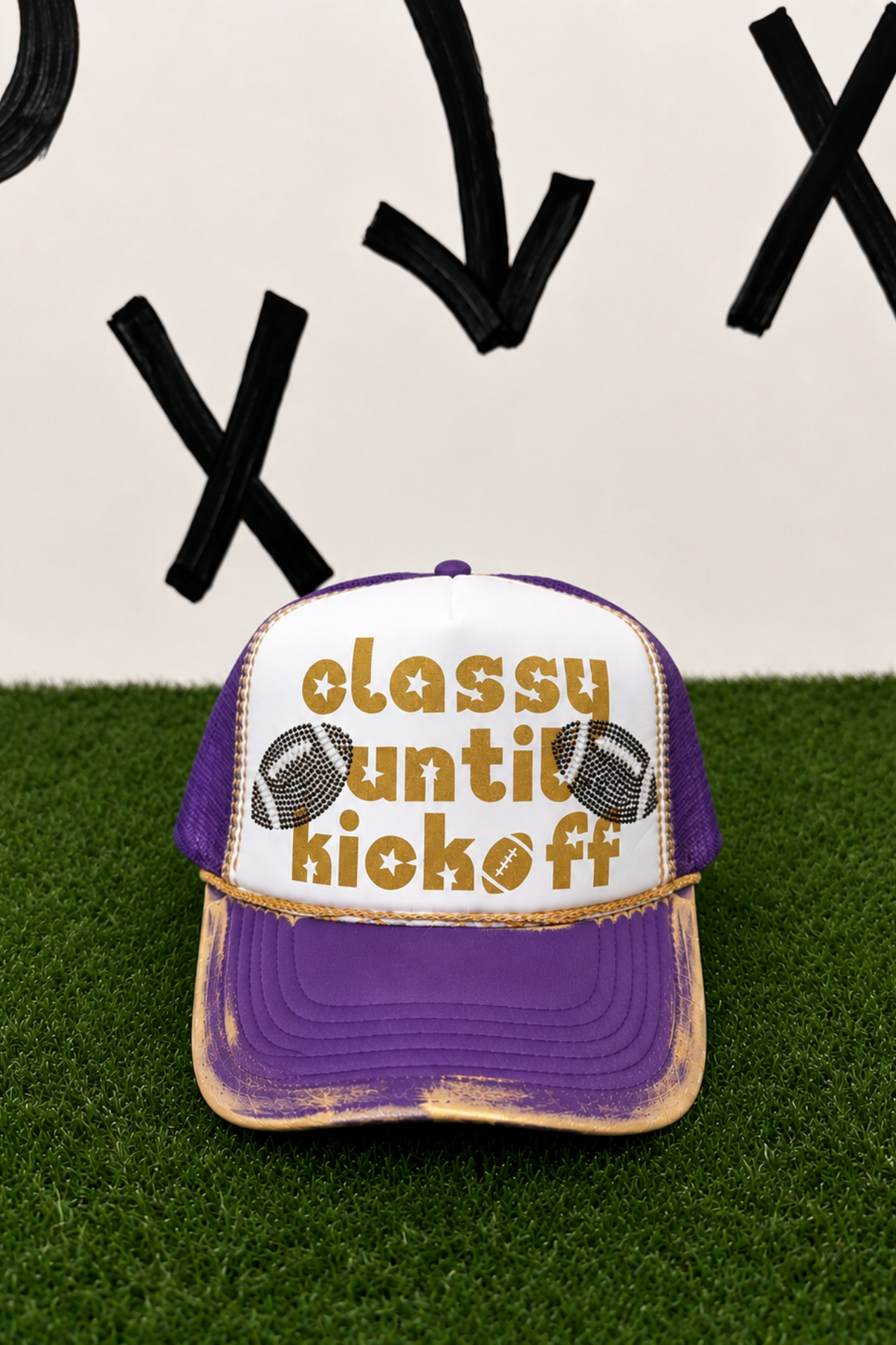 CLASSY UNTIL KICKOFF TRUCKER HATS TRUCKER HAT Judith March