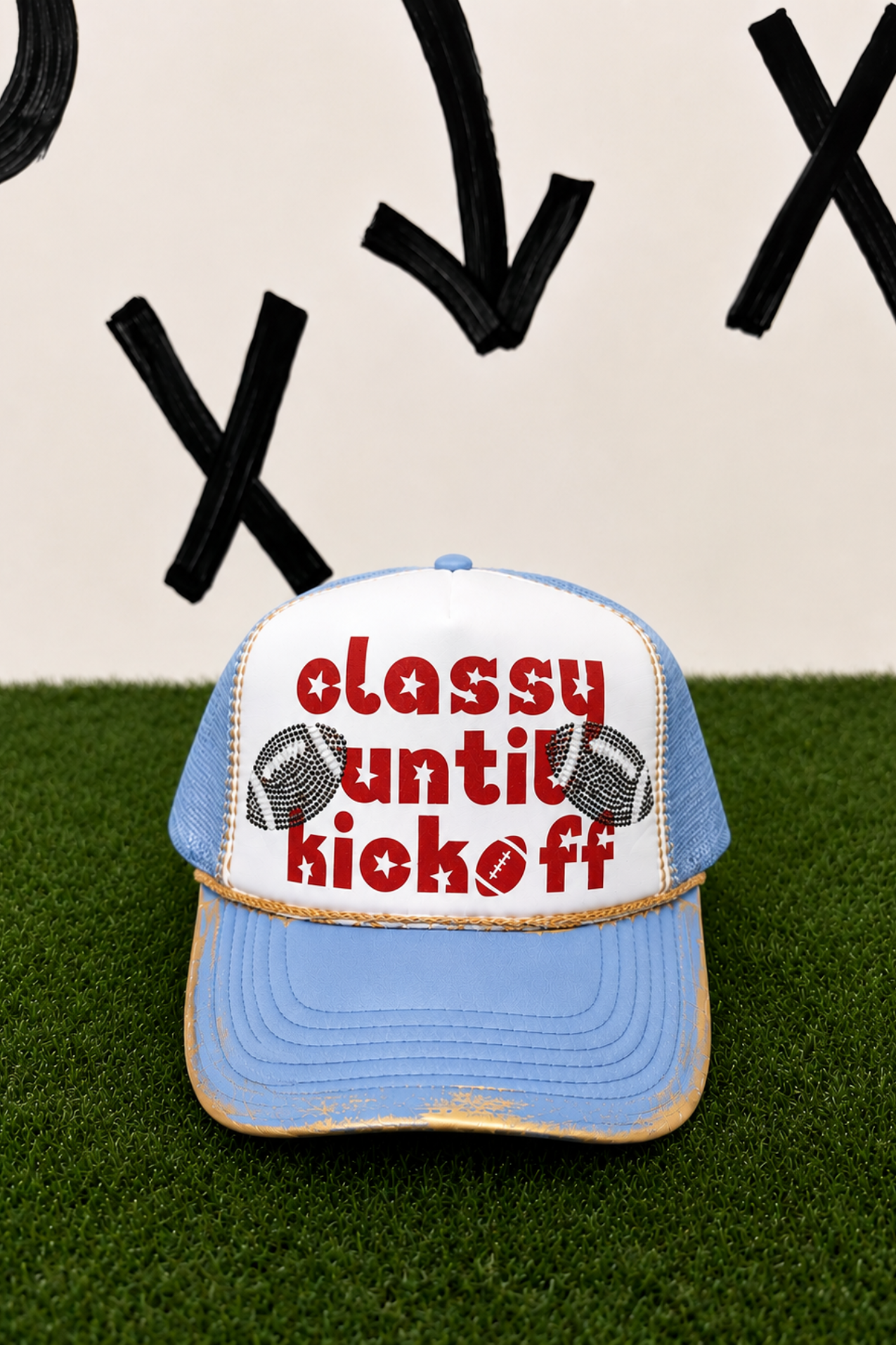 CLASSY UNTIL KICKOFF TRUCKER HATS TRUCKER HAT Judith March