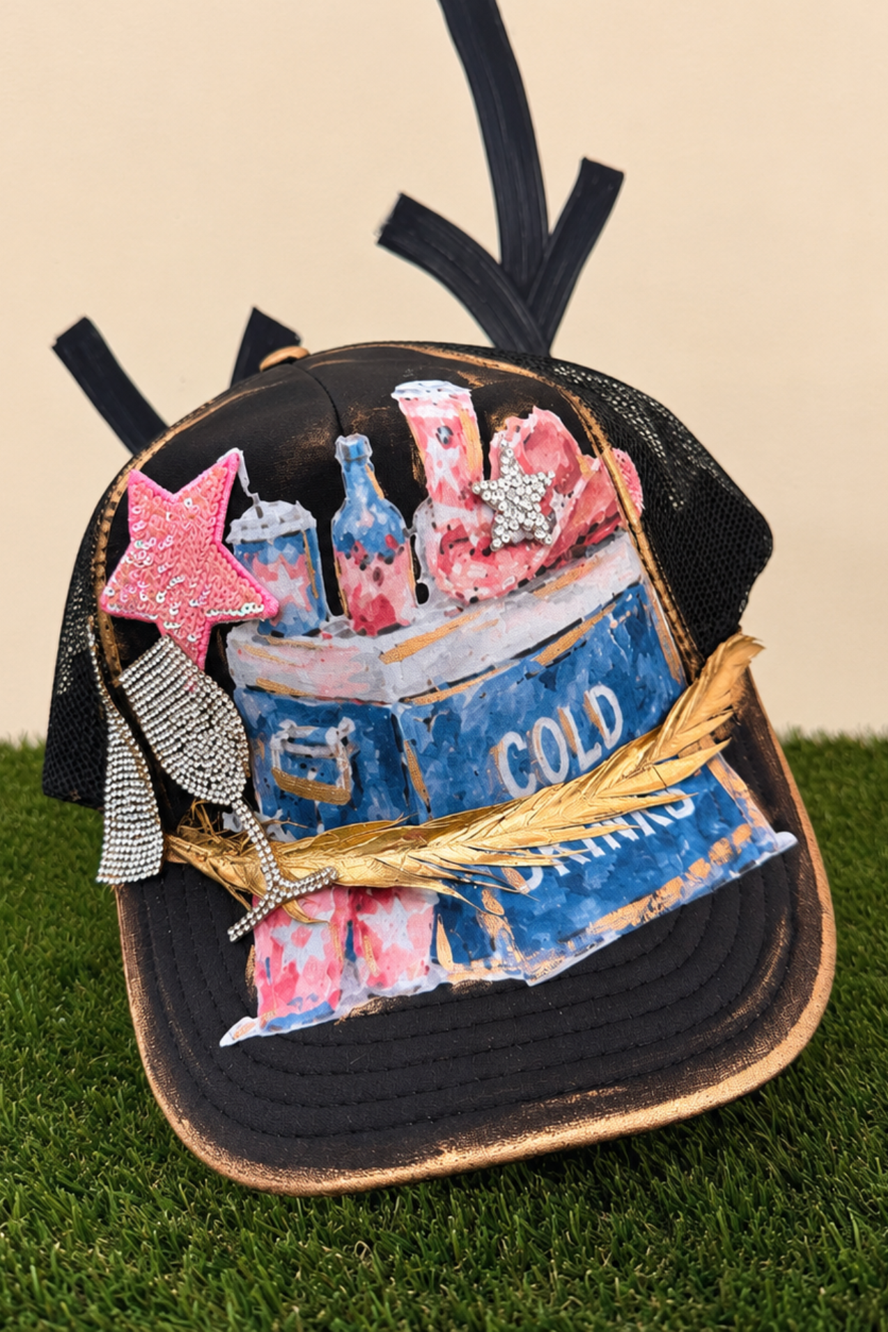 COLD DRINKS NAVY TRUCKER HAT TRUCKER HAT Judith March