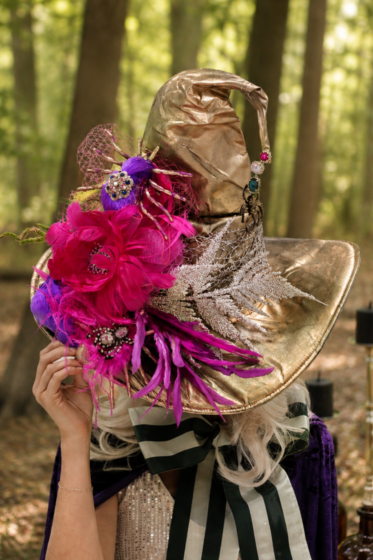 THE GOLDEN SPIDER SPELL WITCH HAT (ONE OF A KIND)