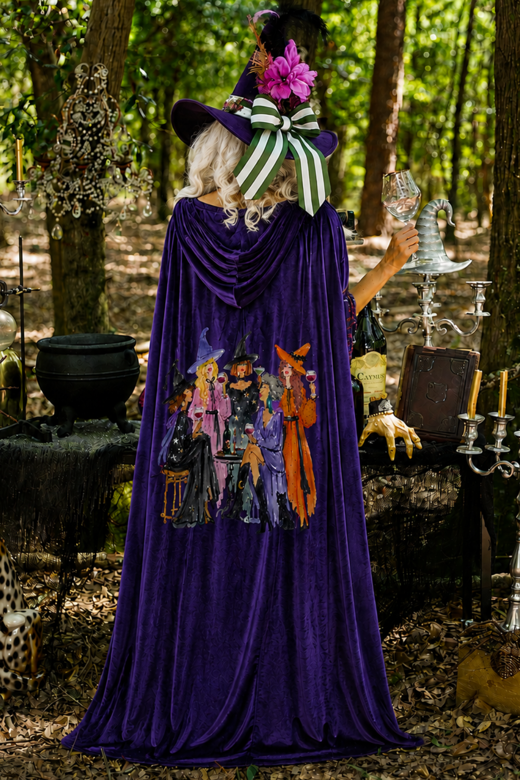 WITCH'S NIGHT OUT PURPLE CAPE - ONE SIZE