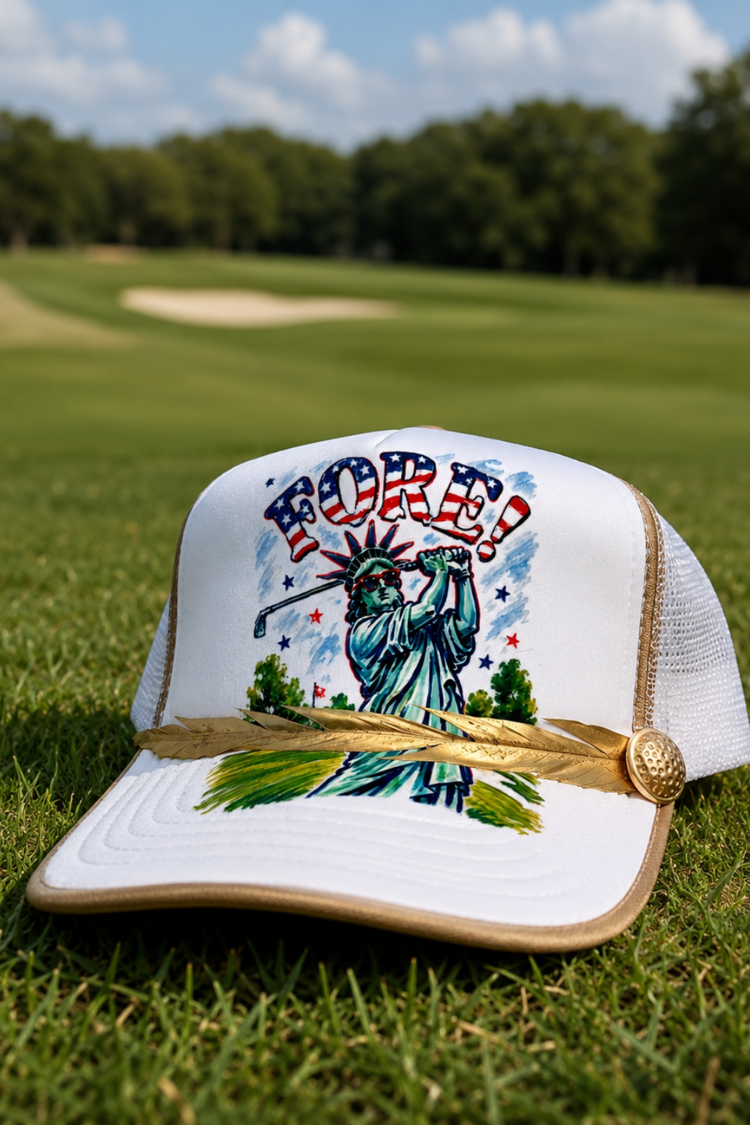 FORE WHITE TRUCKER HAT HAT Judith March