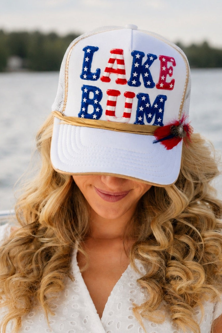 LAKE BUM WHITE STRUCTURED HAT HAT Judith March