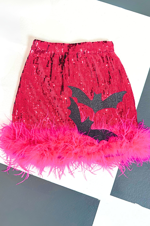 BAT CRAZY PINK SEQUIN SKIRT SKIRT Judith March