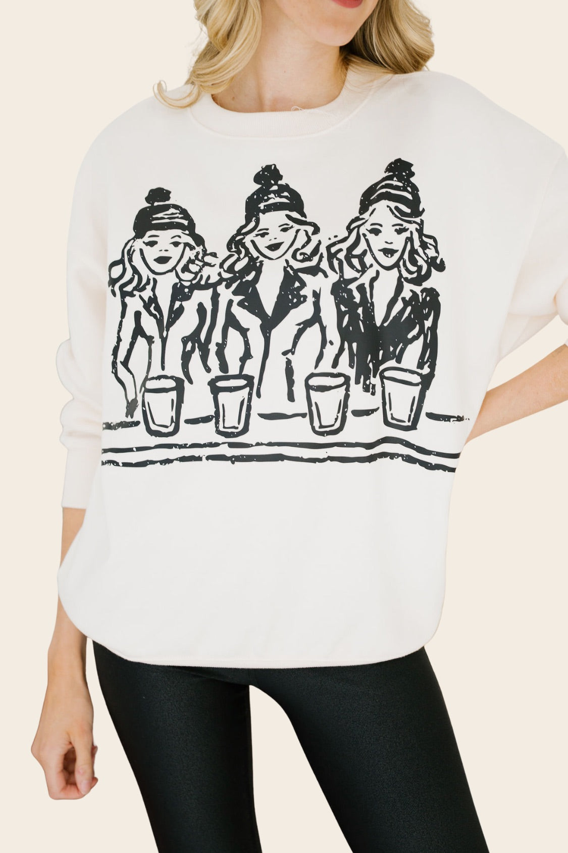 *SKI TRIO WHITE PULLOVER - MULTIPLE SIZES PULLOVER Judith March