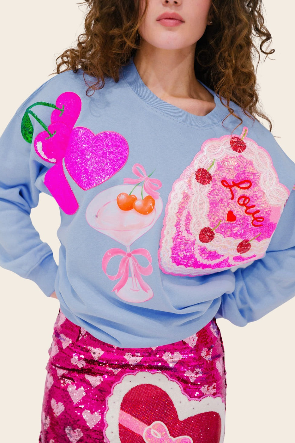 *SUGAR RUSH BLUE PULLOVER - LARGE PULLOVER Judith March