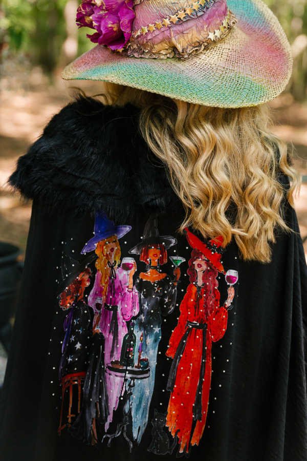 WITCH'S NIGHT OUT BLACK CAPE - ONE SIZE
