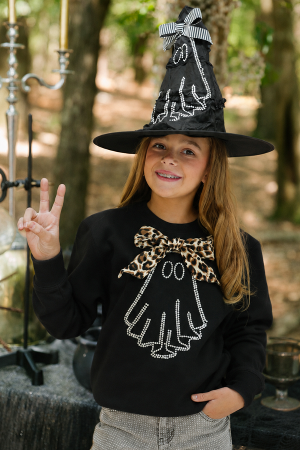 MINI KIDS SEQUIN BOO WITCH HAT